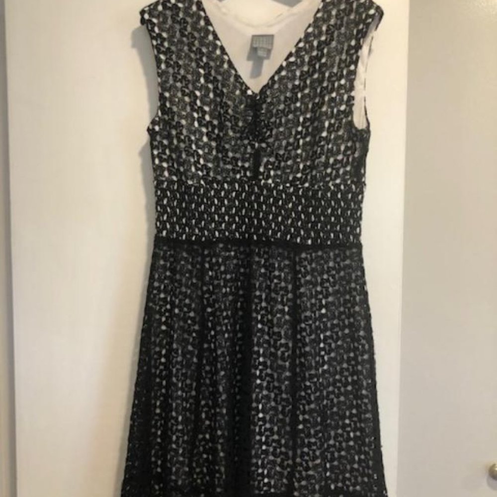 Black Lace Overlay Dress